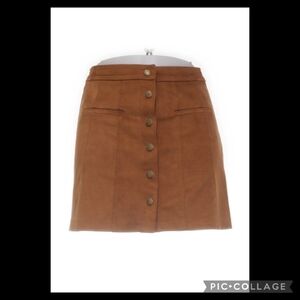 Brown suede skirt